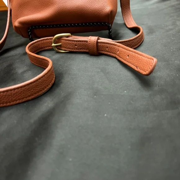 NWT, Beautiful, Hand Crafted Leather, Small Bucket Bag by AllieJaymes. - Picture 3 of 16